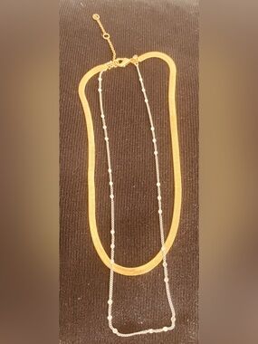 Nordstrom Gold and Silver Layered Necklace Set
